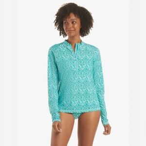 HELEN JON Sz XS Beach Break Rash Guard Upf 50+ $144 Swim Shirt Used